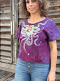 Sunrise Sunset Cotton Cropped Crew Tee Shirts & Tops Batikwalla by Victoria Medium 