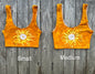 Sunshine Daydream Hand Painted Batik Sports Bra Tops batikwalla Small 