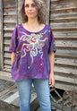 Sunrise Sunset Cotton Cropped Crew Tee Shirts & Tops Batikwalla by Victoria XL 