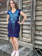 Midnight Moonbeams Tribal Stretchy Hemp Tube Dress Batik Dresses Batikwalla 