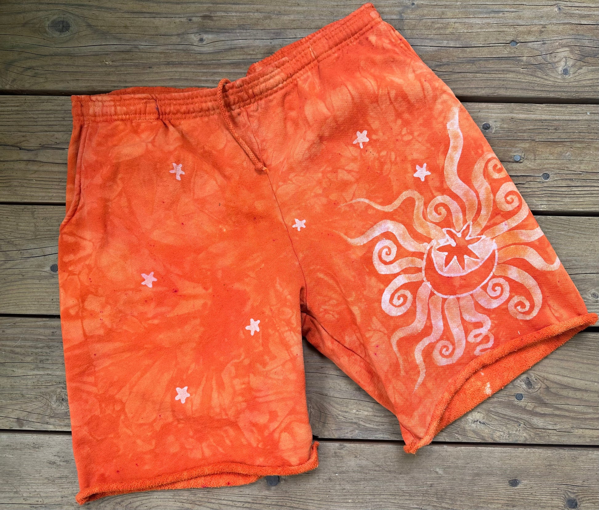 Comfy Cozy Galaxy Shorts - Sunset Orange shorts Batikwalla by Victoria ONE SIZE 