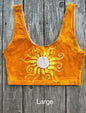 Sunshine Daydream Hand Painted Batik Sports Bra Tops batikwalla Large 