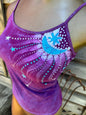 Magenta Moonbeams Hand Painted Batik Tank Top Tops batikwalla XL 