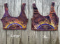Sunset Gold Horizons Hand Painted Batik Sports Bra Tops batikwalla XL 