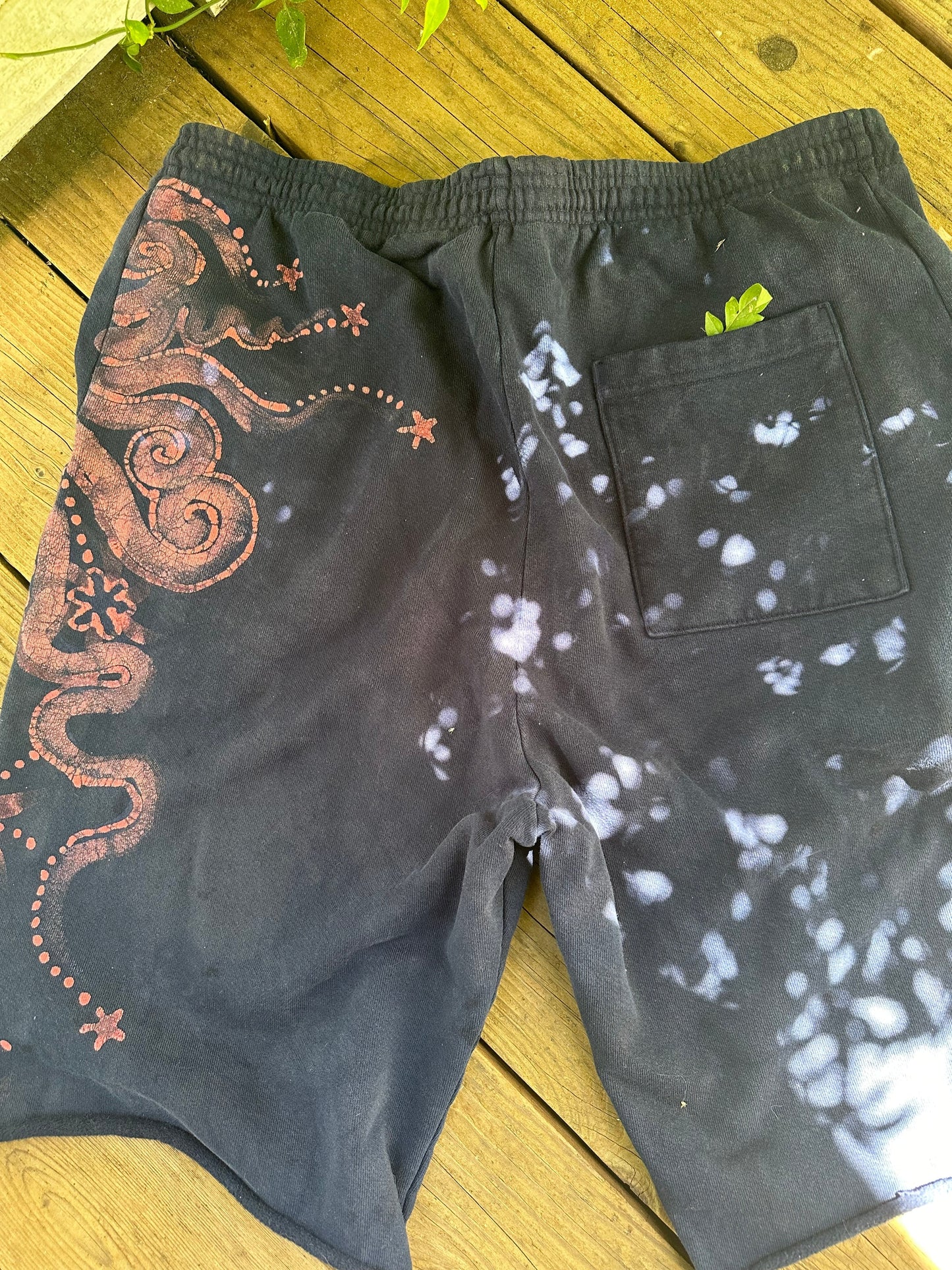 Batik Galaxy Shorts - Midnight Beachcomber - Size 2X Batikwalla by Victoria 