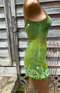 Green Meadow Dancer Batik Long Tank Tunic Dress Tops batikwalla Medium 
