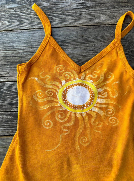 Sunshine Daydream Batik Long Tank Tunic Dress Tops batikwalla Small 