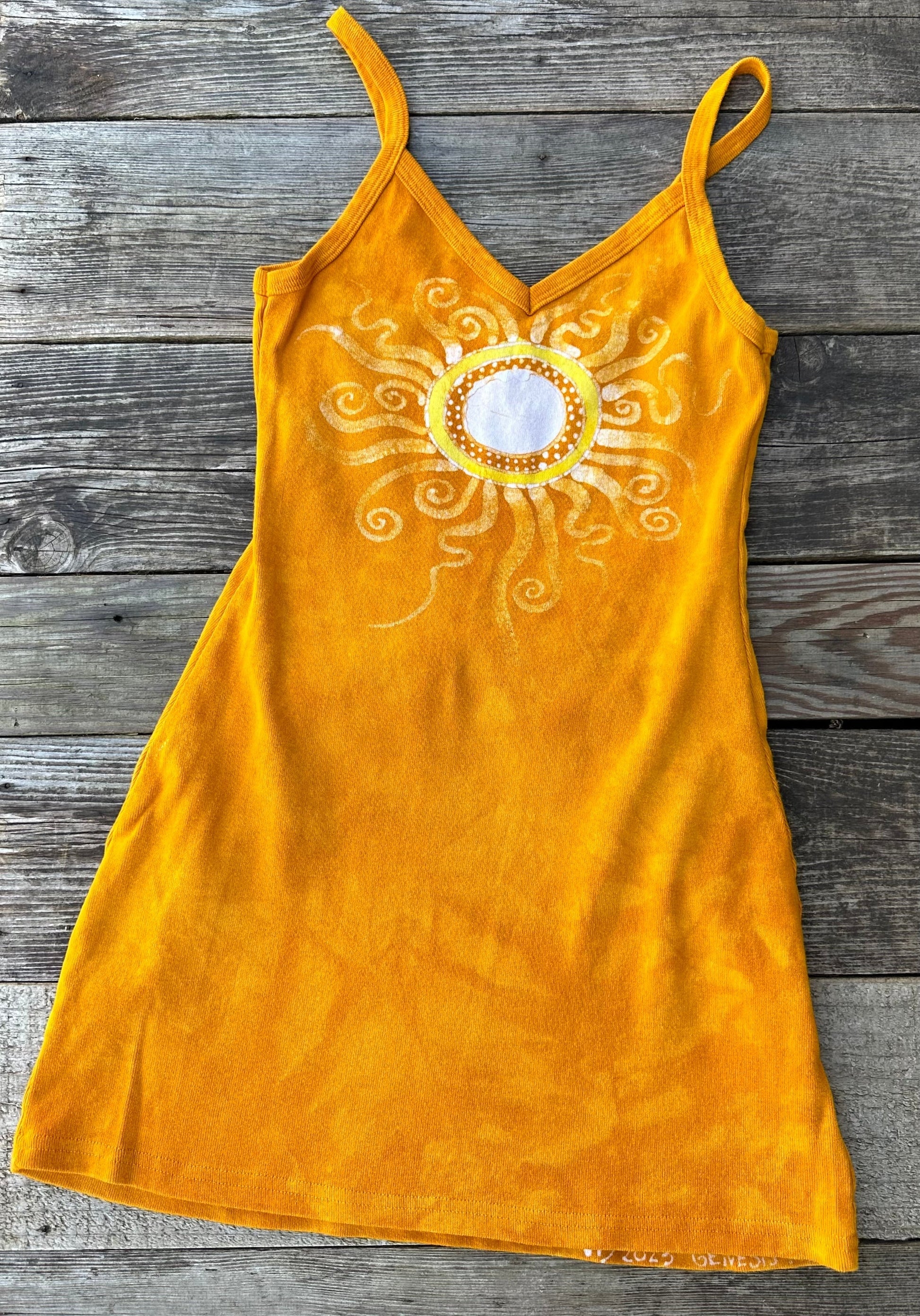 Sunshine Daydream Batik Tunic Dress in Golden Yellow - Size Small ONLY Batikwalla by Victoria Sunshine Daydream Batik Tunic Dress in Golden Yellow - Size Small ONLY Batikwalla by Victoria