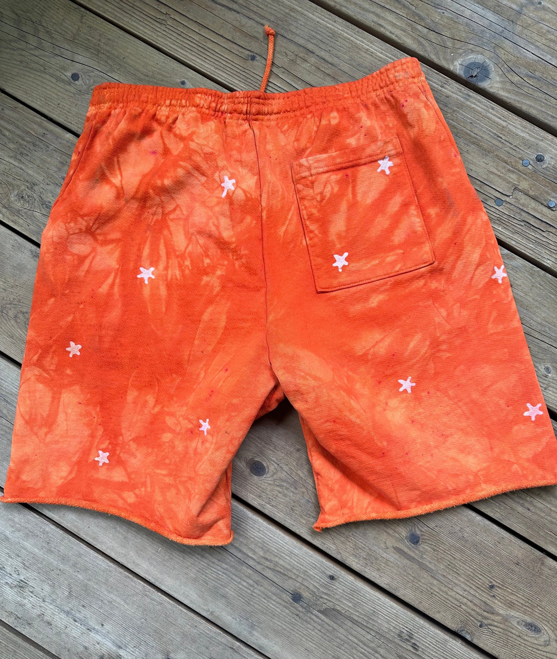 Comfy Cozy Galaxy Shorts - Sunset Orange shorts Batikwalla by Victoria 