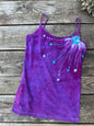 Magenta Moonbeams Hand Painted Batik Tank Top Tops batikwalla Medium 
