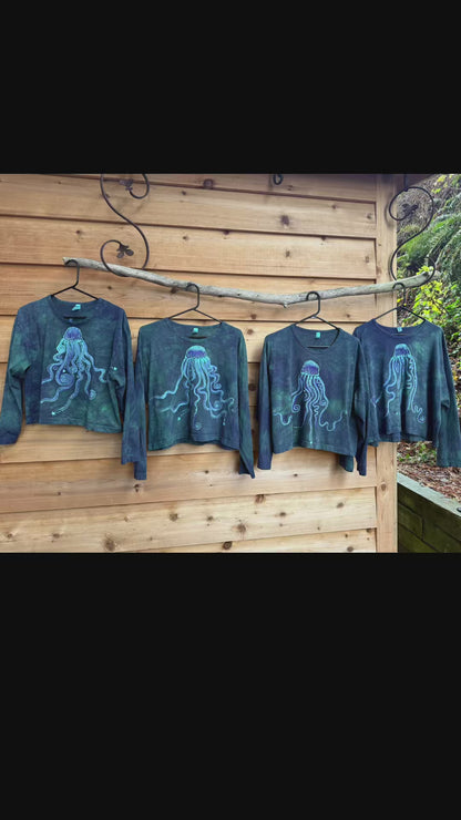 Jellyfish Drift Batik Long Sleeve Batik T-Shirt
