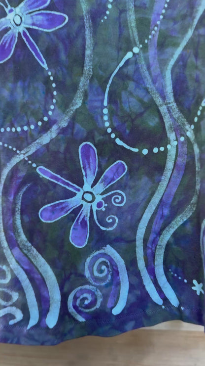 Batik Dragonfly Handmade Stretchy Summer Dress - Size Medium