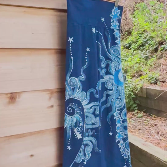 Blue Yoga Pants Video up close details of the artwork