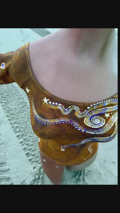 Golden Moon Batik Bodysuit