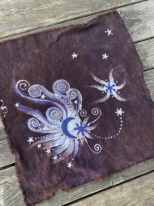 Mystic Moon Star Batik Bandana / Cotton Scarf scarf batikwalla 