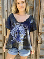Amethyst Forest Cotton Handmade Batik Top - Large Batik Dresses Batikwalla 