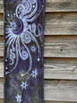Rising From Ash - Purple Moon Hand Painted Organic Knit Fabric Scarf scarf batikwalla 