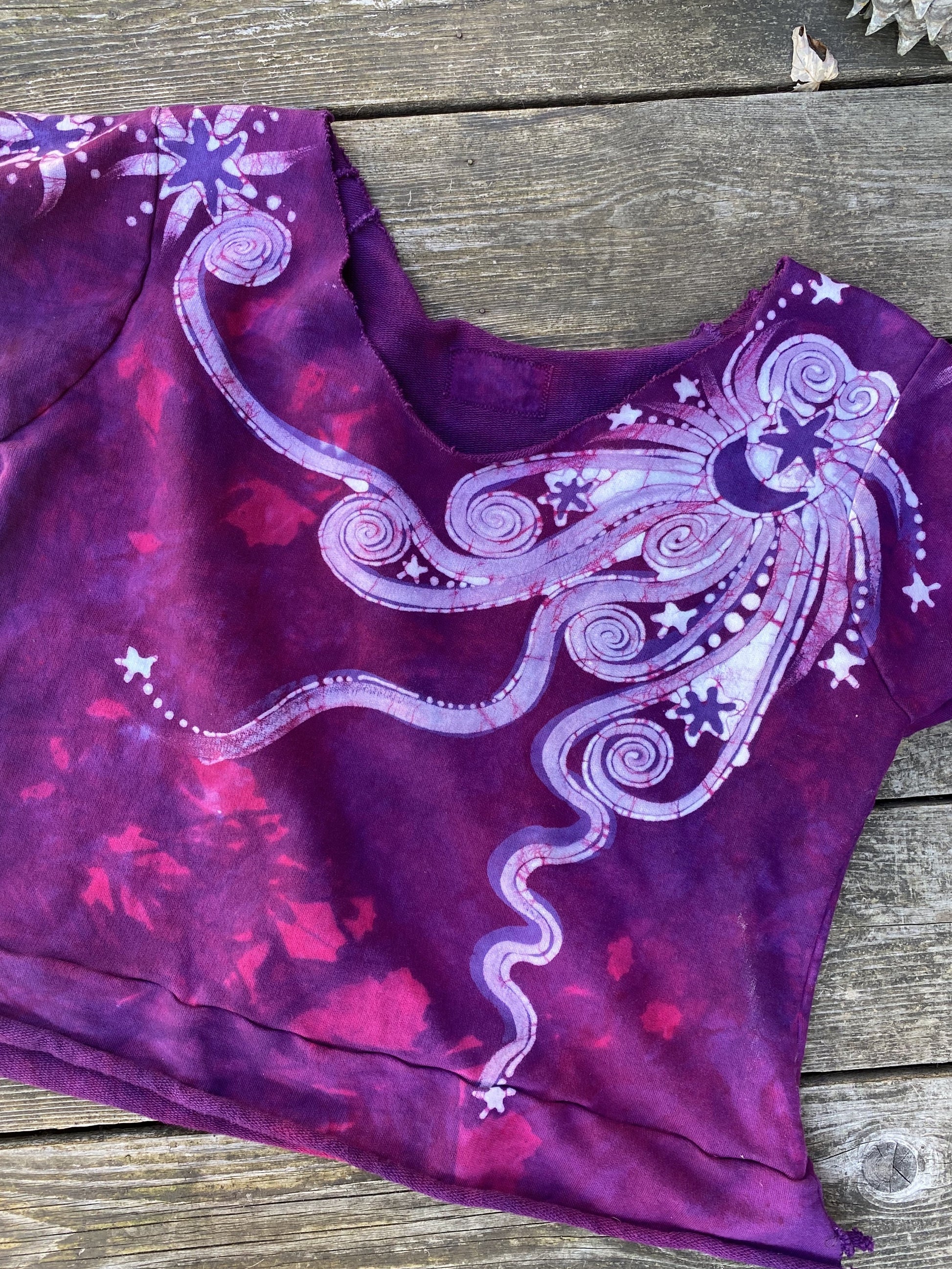 Moon Berry Organic Cotton Handmade Batik Top - Medium Batik Dresses Batikwalla 