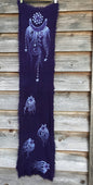 Midnight Moon & Stars Handmade Batik Scarf in Organic Cotton