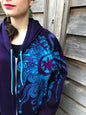 Deep Purple Midnight Moon Organic Cotton Batik Hoodie - Size 2X - SALE - SEE NOTE