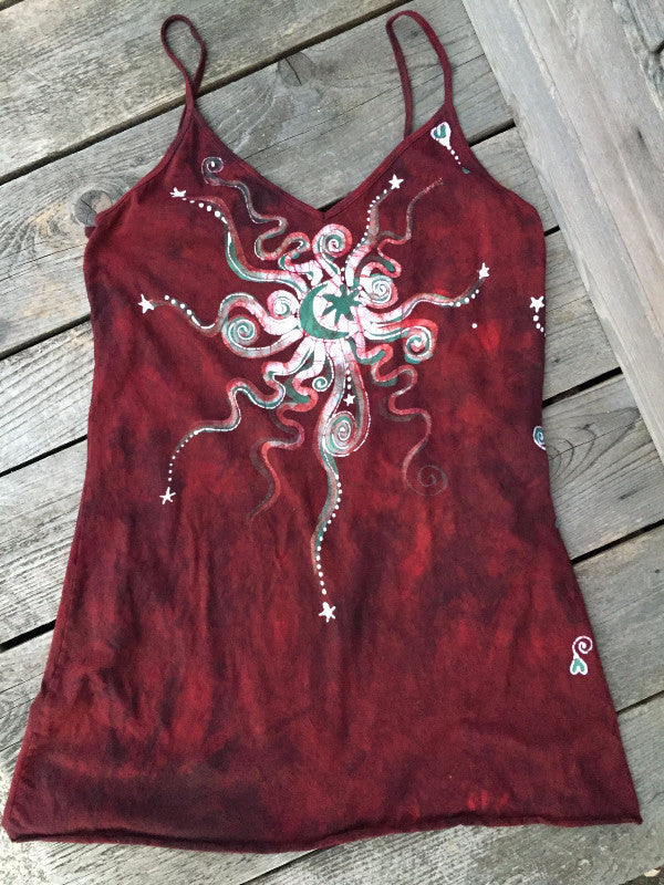 Red Harvest Moon Long Summer Camisole - Batikwalla 
 - 2