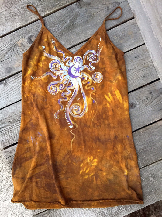 Golden Moon Goddess Long Summer Camisole - Batikwalla 
 - 1