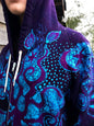 Purple Tree In The Blue Forest Organic Cotton Batik Hoodie