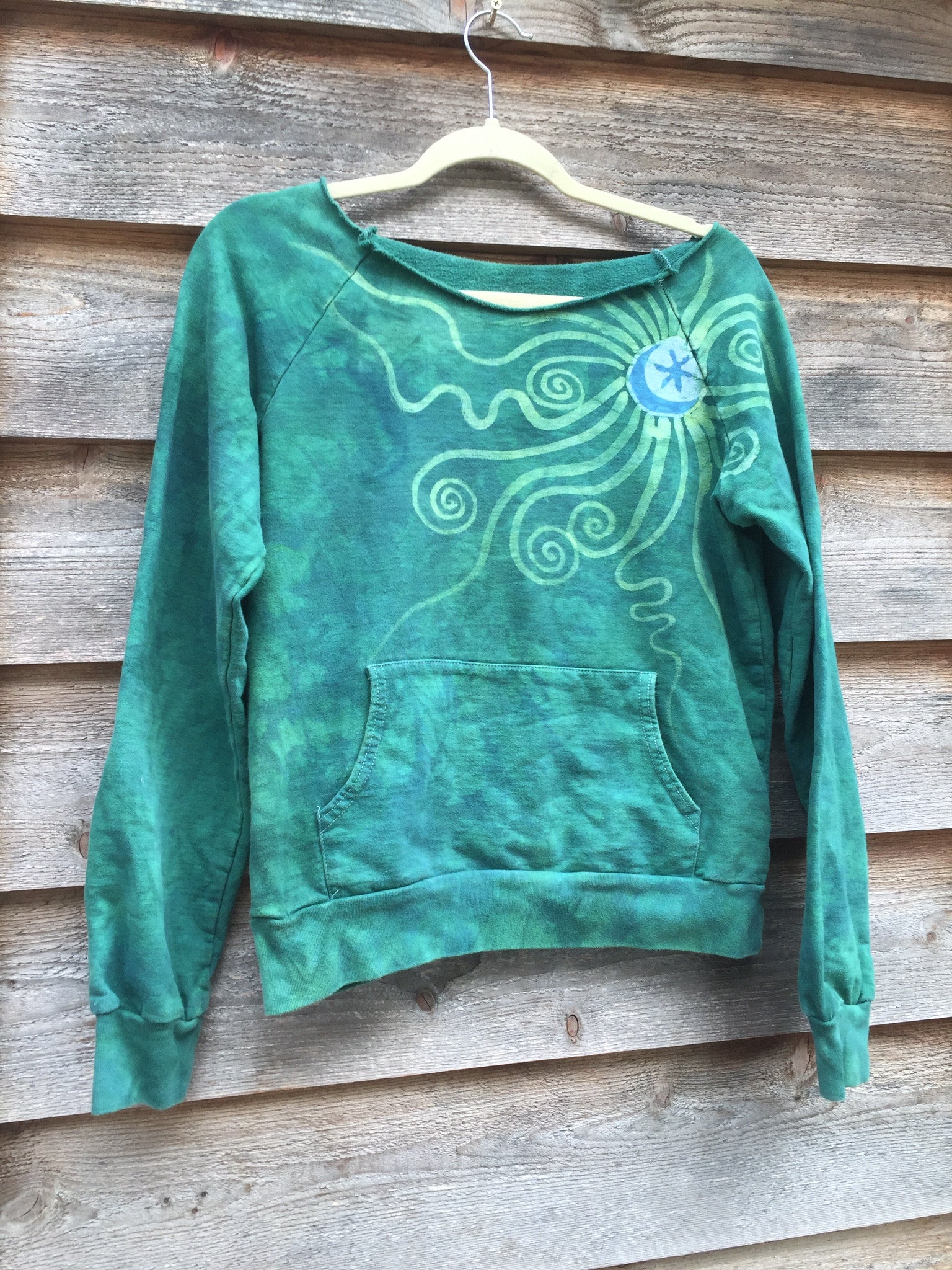 Teal Moon Long Sleeve Batik Cozy Shirt - Batikwalla 
 - 3