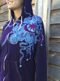 Deep Blue and Purple Moon Star Hoodie - Batikwalla 
 - 1