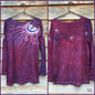 Maroon Shoulder Moon Long Sleeve Batik Top - Batikwalla 
 - 7