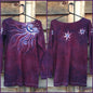 Maroon Shoulder Moon Long Sleeve Batik Top - Batikwalla 
 - 9