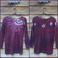 Maroon Shoulder Moon Long Sleeve Batik Top - Batikwalla 
 - 10