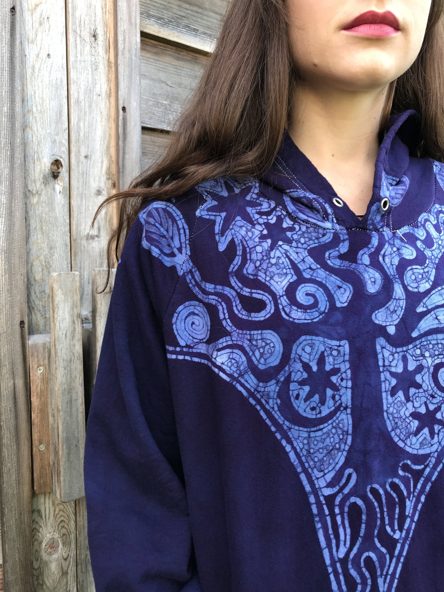 Talk'n About The Midnight Rambler Organic Cotton Batikwalla Hoodie - Unisex Size 2X