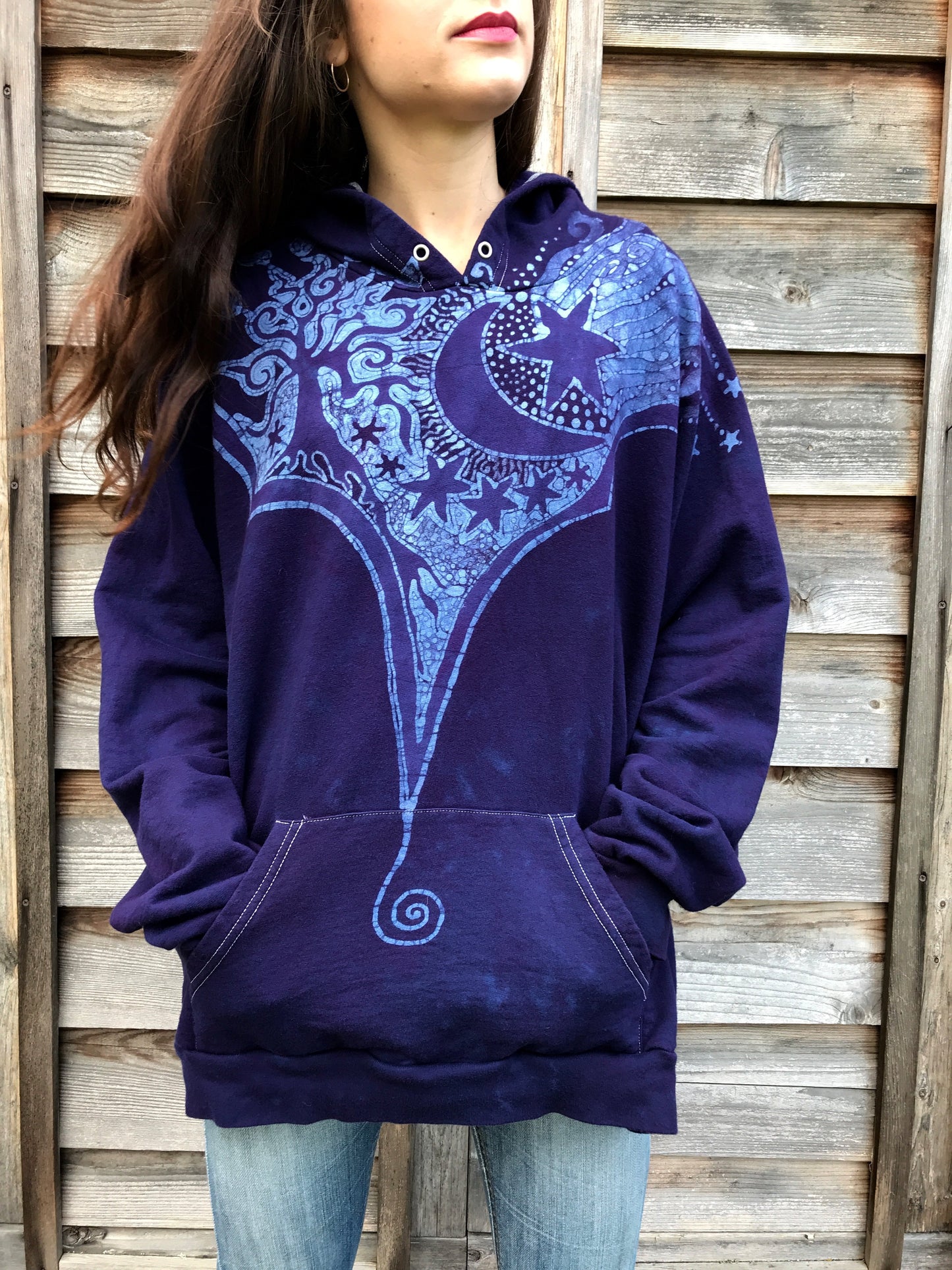 Talk'n About The Midnight Rambler Organic Cotton Batikwalla Hoodie - Unisex Size 2X