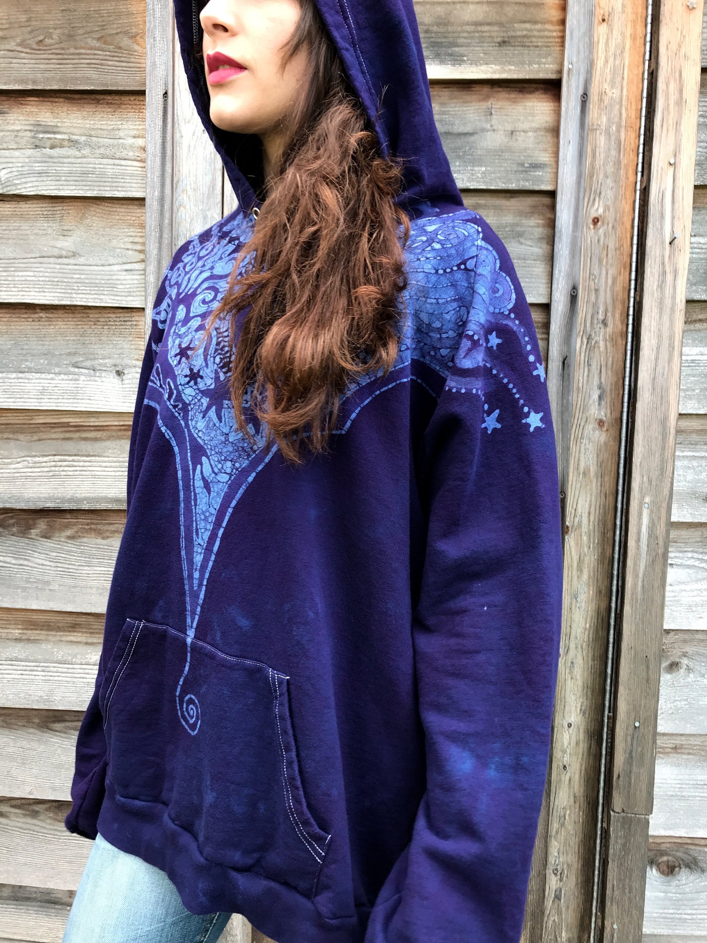 Talk'n About The Midnight Rambler Organic Cotton Batikwalla Hoodie - Unisex Size 2X