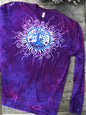 Purple Orchid Tree Long Sleeve Batik Tshirt - Size 2X