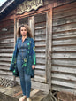 Blue Sunflower Cardigan Jacket Apparel & Accessories Batikwalla by Victoria Medium 