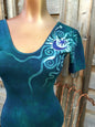 Deep Teal Moon Dance Batik Leotard - Batikwalla 
 - 1