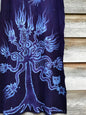 Midnight Tree Glowing By Moonlight Organic Cotton Batik Scarf