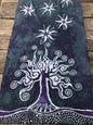Oceanside Tree Hand Painted Organic Cotton Batik Scarf
