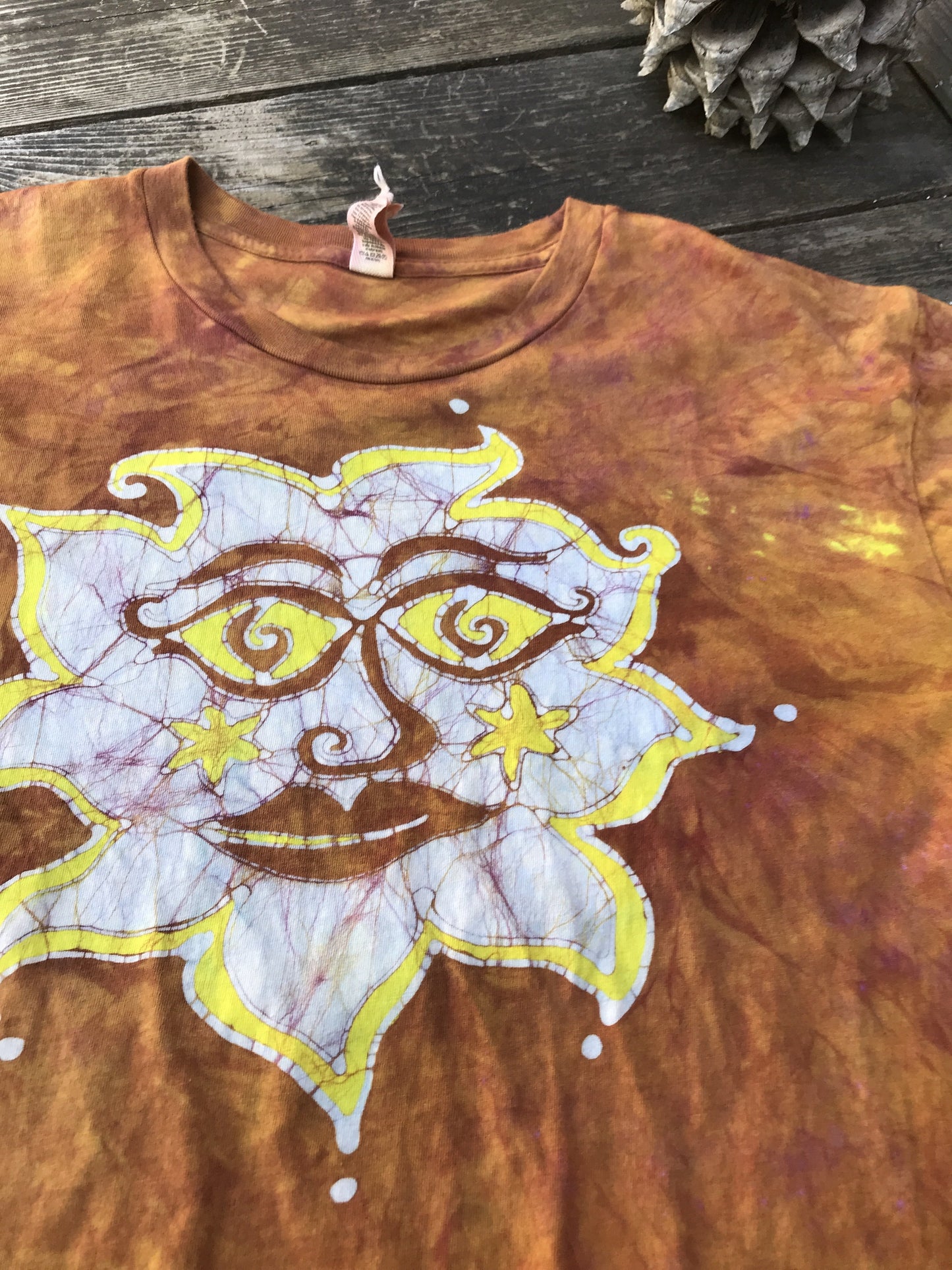 Sunshine Joy - Handmade Batik Tshirt - Size XL