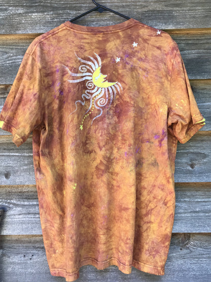 Sunshine Joy - Handmade Batik Tshirt - Size XL