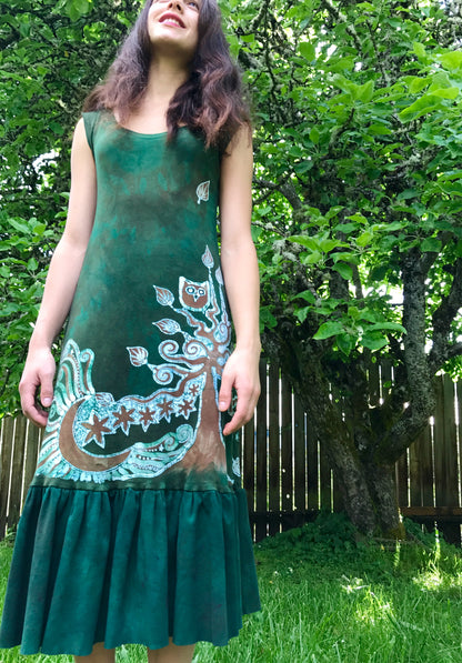 Green Tree Batikwalla Dress in Organic Cotton