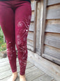 Red Earth Om and Batik Stars Leggings - Size Medium - Batikwalla 
 - 4
