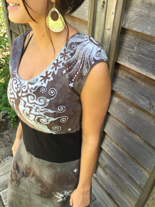 Spring Oak Organic Cotton Hemp Batik Dress - Batikwalla 
 - 1