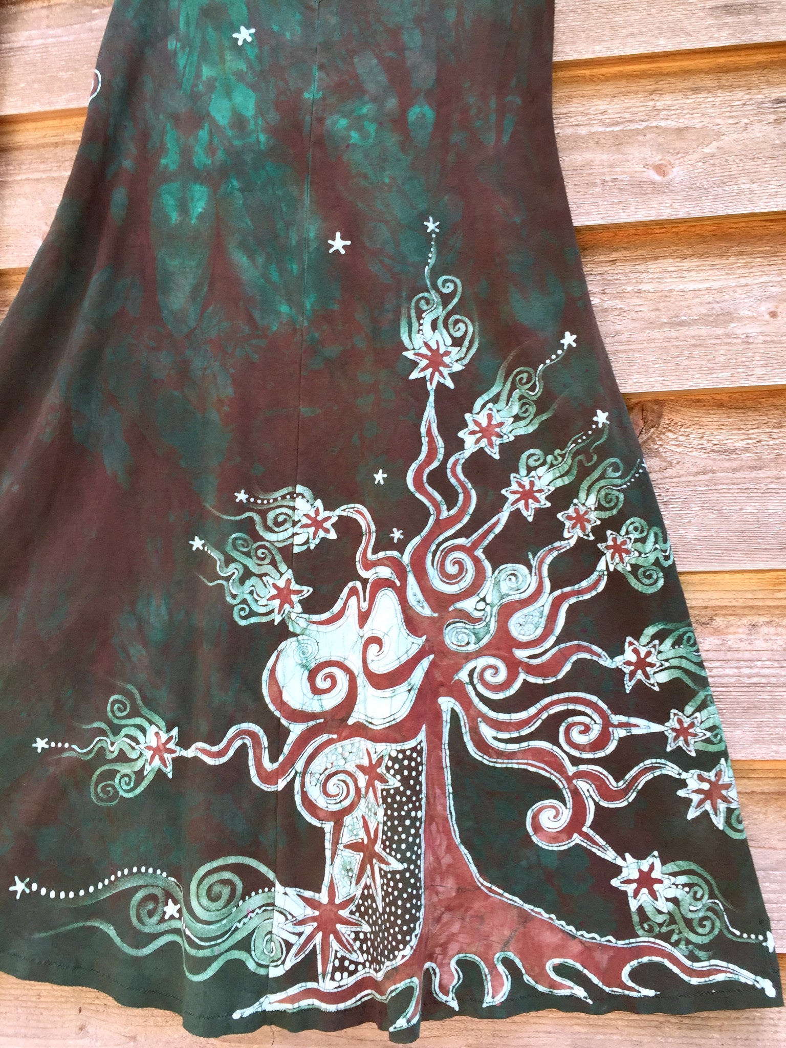 Trees of the Mystic Forest Organic Cotton Batik Dress - Batikwalla 
 - 3