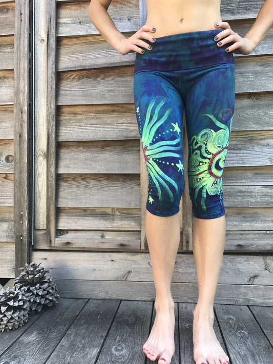 Sunrise Moon Star Batik CAPRI Pants