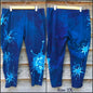 Blue on Blue Star Batik CAPRI Leggings - Size Small and XS ONLY