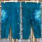 Teal Sage Tree Batik Pants - Capri Length