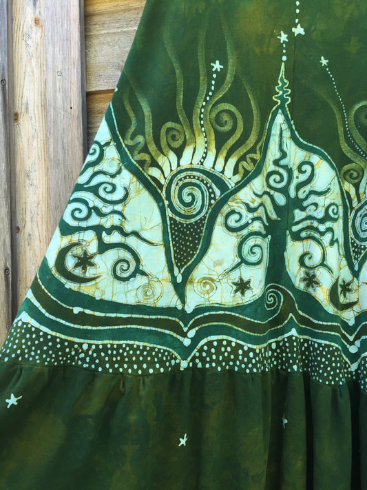 Meadow Moon Mountain Organic Cotton Batik Dress - Batikwalla 
 - 1